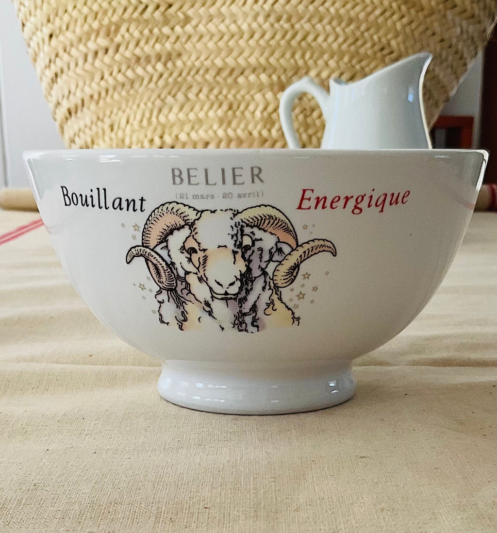 Belier or Aries Café au Lait Bowl