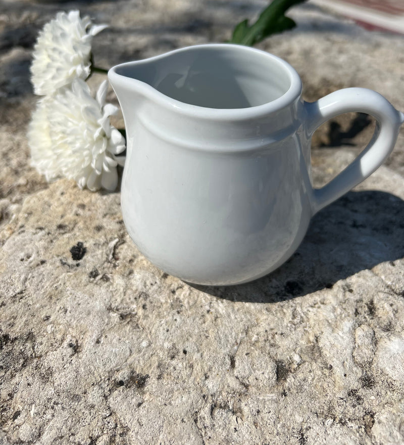 White porcelain Pillivuyt vintage French pitcher