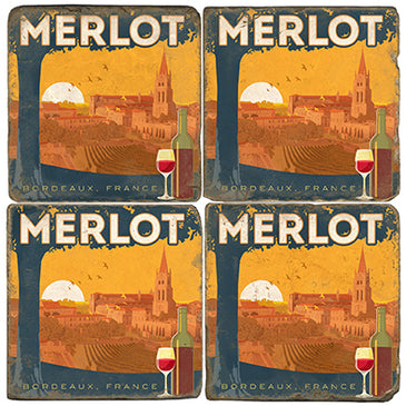 Merlot Coaster  - set of 4