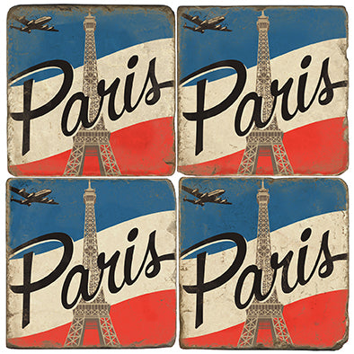 Vintage Paris France Coaster  - set of 4