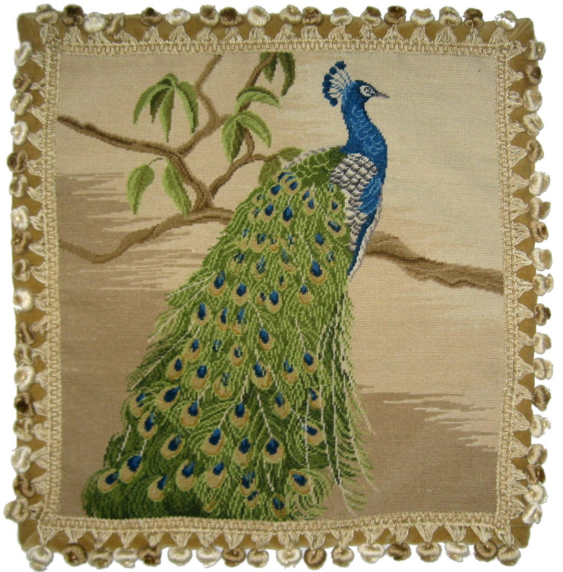 Peacock Aubusson Pillow