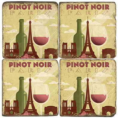 Pinot Noir Paris Coaster Set of 4