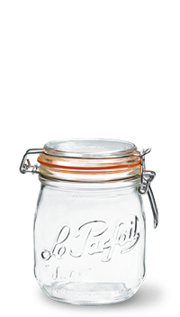 Le Parfait Rounded French Glass Storage Jar with Airtight Rubber Seal 750ml