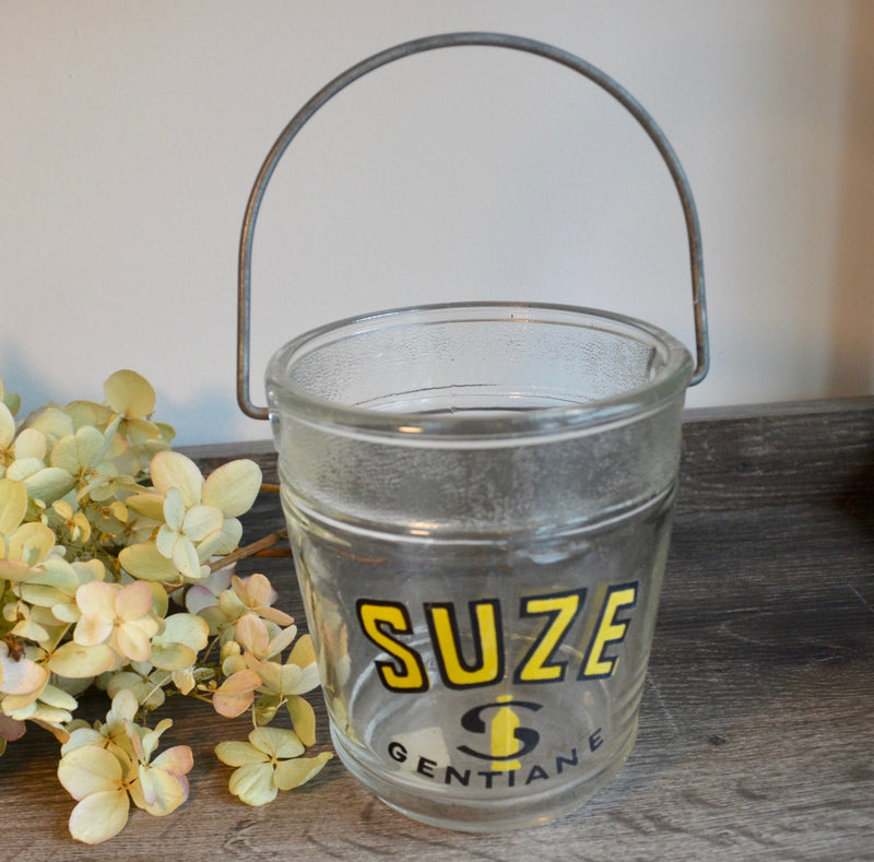 Vintage 1950's Suze Glass Ice Bucket